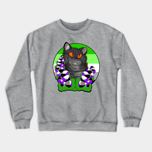 Aro Ace Shadowsight Crewneck Sweatshirt by TangletallonMeow